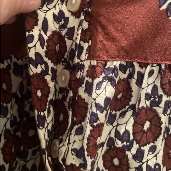 Lucky Brand Women Colorful Top Long Sleeve Blouse Boho Size M Casual - Picture 4 of 7